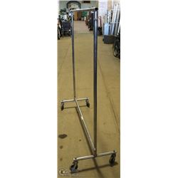 COMMERCIAL CLOTHES RACK ON WHEELS