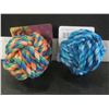 Image 1 : 2 New Braided Rope toy balls for dogs