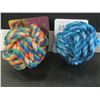 Image 1 : 2 New Braided Rope toy balls for dogs