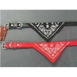 2 New Dog Collar with Bandanas / 1 red 1 black