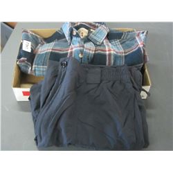 Red Head plaid shirt size sm and pair of pants