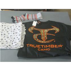 True Timber t-shirt / socks and small sheet