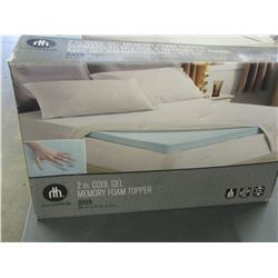 2inch Cool Gel Memory foam Topper / Queen 56" x 77" x 2"