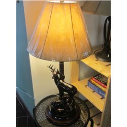 32 inch Deer Table Lamp / shade still has plastic on in picture