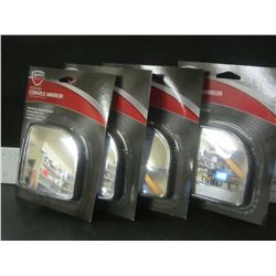Lot of 4 stick on Convex Mirrors 3x3"
