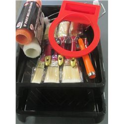 Large Painting bundle /2 rollers/handle/2sets brushes/2 trays/can holster