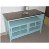 Image 1 : New Solid wood Entertainment Unit / Teal / brown