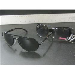 2 New Foster Grant Sunglasses / 1 mens + 1 women's ax block 100% protection