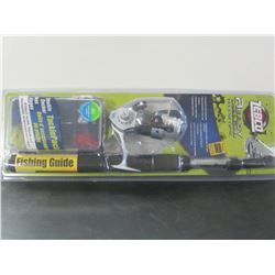 Zebco telescopic fishing rod and reel with full double decker Tackle box