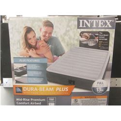Intex Full dura beam plus Air bed with built in pump/ size full/13" high
