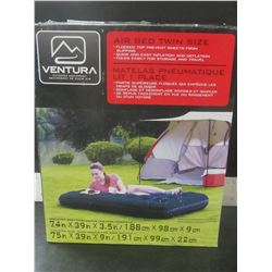 Ventura Twin Air bed outdoor equipment/ flocked top prevents sheets from slipping