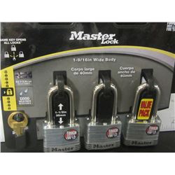 Master Locks set of 3 keyed alike