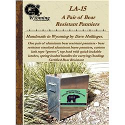 A Pair of Bear Resistant Horse Panniers