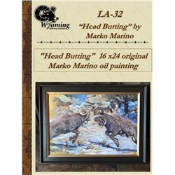 Marko Marino painting-"Head Butting"