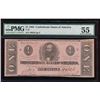 Image 1 : 1862 $1 Confederate State of American Note PMG 55
