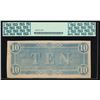 Image 2 : 1864 $10 Confederate States of America Note PCGS 63PPQ