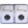 Image 1 : (2) 1957 Washington Quarters NGC PF68
