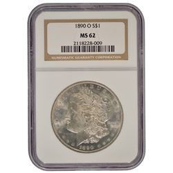 1890-O $1 Morgan Silver Dollar Coin NGC MS62
