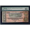 Image 1 : 1864 $10 Confederate State of American Note PMG 63