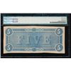 Image 2 : 1864 $5 Confederate State of American Note PMG 63