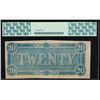 Image 2 : 1864 $20 Confederate States of America Note PCGS 58PPQ