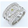 Image 3 : 18KT White Gold 1.01ctw Diamond Ring