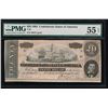 Image 1 : 1864 $20 Confederate States of America Note PMG 55EPQ