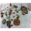 Image 1 : LOT OF VINTAGE PINS, KEYCHAINS, FIREMANS BADGE