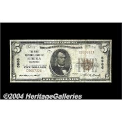 Eureka, CA - $5 1929 Ty. 1 The First NB Ch. #