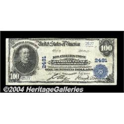 Los Angeles, CA - $100 1902 Plain Back Fr. 705