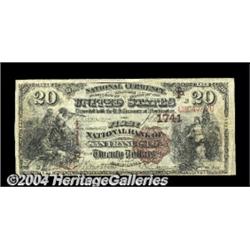 San Francisco, CA - $20 1882 Brown Back Fr.