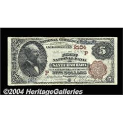 Santa Barbara, CA - $5 1882 Brown Back Fr. 472