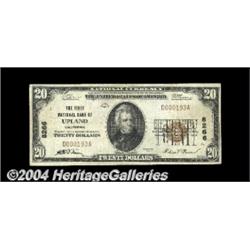 Upland, CA - $20 1929 Ty. 1 The First NB Ch. #