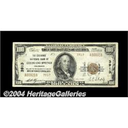 Colorado Springs, CO - $100 1929 Ty. 2 The