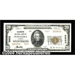 Pensacola, FL - $20 1929 Ty. 2 The American NB