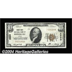 Honolulu, HI - $10 1929 Ty. 1 Bishop First NB