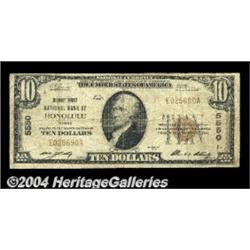 Honolulu, HI - $10 1929 Ty. 1 Bishop First NB