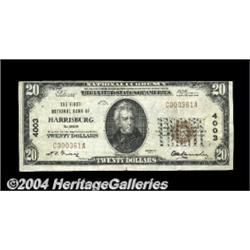 Harrisburg, IL - $20 1929 Ty. 1 The First NB