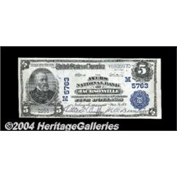 Jacksonville, IL - $5 1902 Plain Back Fr. 607