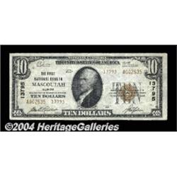 Mascoutah, IL - $10 1929 Ty. 2 The First NB