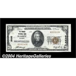 Ramsey, IL - $20 1929 Ty. 1 The Ramsey NB Ch.
