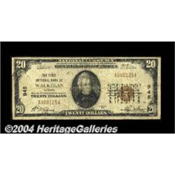 Waukegan, IL - $20 1929 Ty. 1 The First NB Ch.