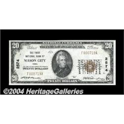 Mason City, IA - $20 1929 Ty. 1 The First NB