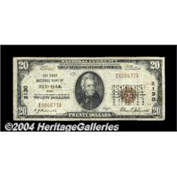 Red Oak, IA - $20 1929 Ty. 1 The First NB Ch.