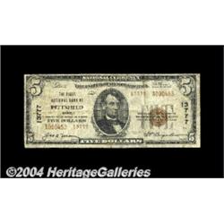 Pittsfield, ME - $5 1929 Ty. 2 The First NB