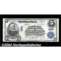 Gloucester, MA - $5 1902 Plain Back Fr. 598