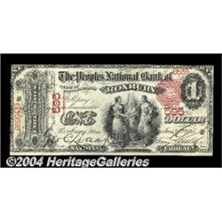 Roxbury, MA - $1 1875 Fr. 384 The Peoples NB