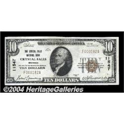 Crystal Falls, MI - $10 1929 Ty. 1 The Crystal