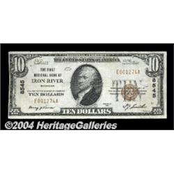 Iron River, MI - $10 1929 Ty. 1 The First NB