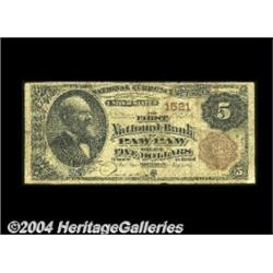 Paw Paw, MI - $5 1882 Brown Back Fr. 468 The